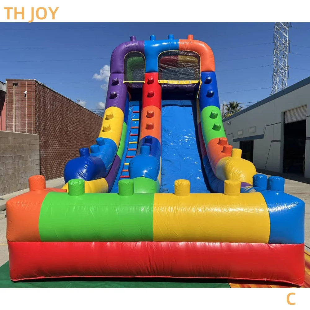 7x3.5m 23x11ft Customized Commercial Giant inflatable Water Slide, outdoor blow up Party Water Slide with pool