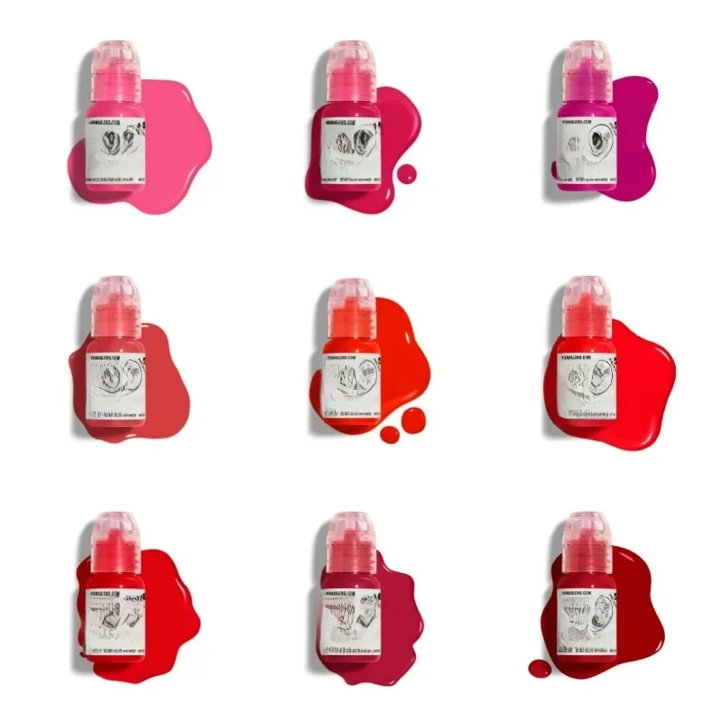 Perma Blend Pigmenten Inkt Tattoo Benodigdheden Roze Rood Oranje Lip Beauty Art Professionele Kleur 15ml Royal Vegan Mengen 1/2Oz PMU - afbeelding 2
