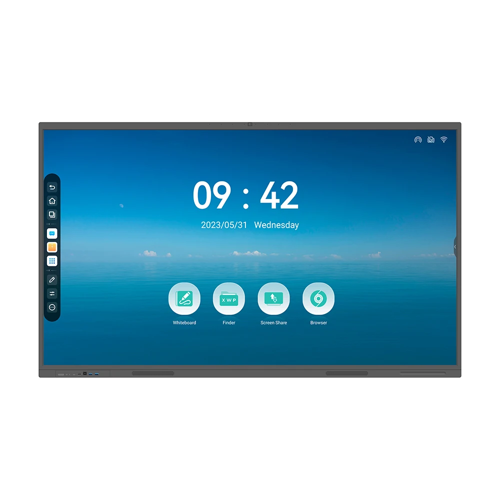 55 “Interactief Whiteboard Met Ingebouwde 4800W Pixel Hd-Camera, Ingebouwde 8-Array Microfoon, Pickup Op 8M, Software Inbegrepen