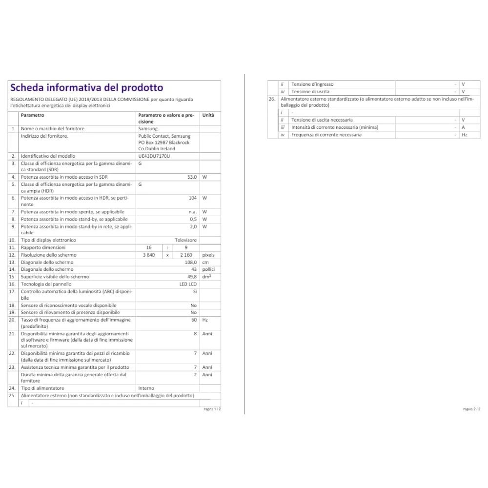 تلفزيون سامسونج الذكي 43 بوصةUE43DU7170UXZT، كريستال 4K UHD، ترقية 4K، مظهر نحيف، DVBT-2، Q-Symphony وOTS Lite، مدمج مع Bixby، شركات مع Alexa وGoogle Assistant، أسود 2024 [فئة كفاءة الطاقة G]