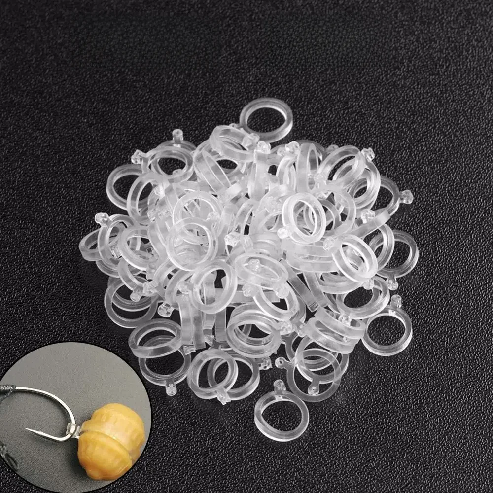 100Pcs White Pellet Lure Bait Bandage Elastic Transparent High Quality For Carp Coarse Fishing Tackle Band Gear Accessories
