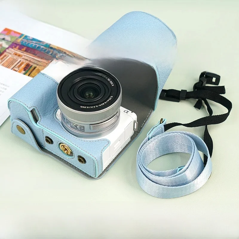 Etui ochronne na aparat Sony ZVE10 II ZV-E10 Mark II zve 10 Pokrowiec na aparat Skórzany pasek na ramię Etui na szyję — zdjęcie produktu 7