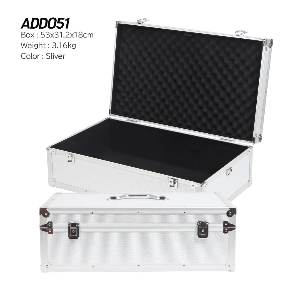 

ALIKAN ADD051 53x31,2x18 см Алюминиевый корпус Ящик для оборудования Жесткий футляр Производительный ящик для инструментов