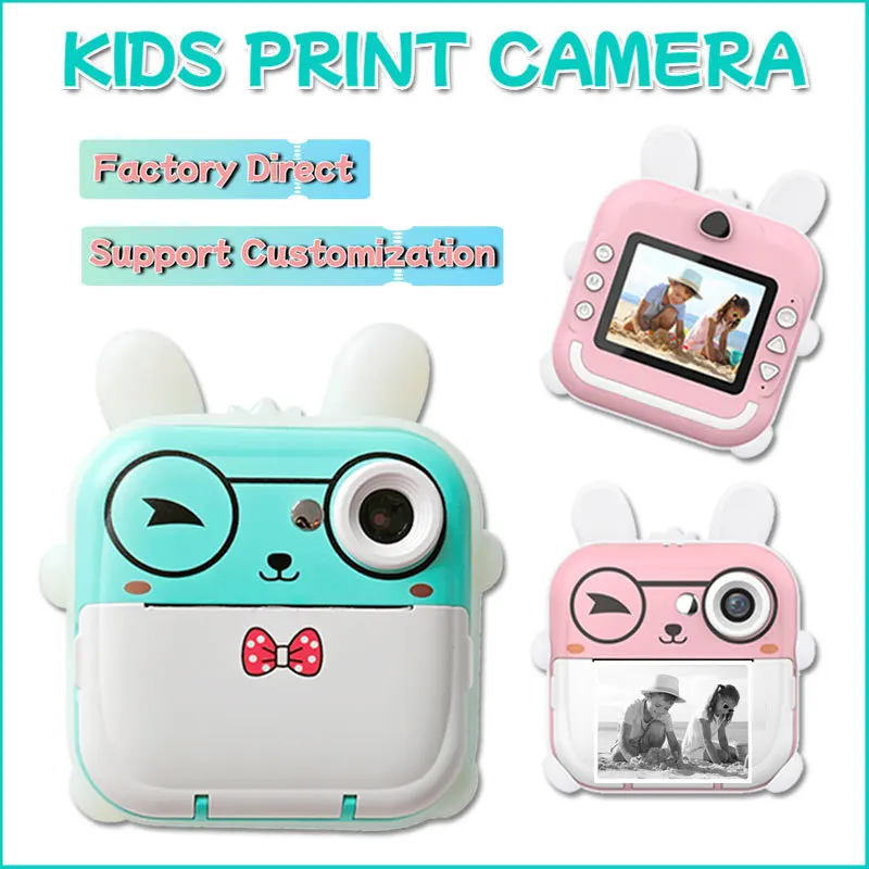 Digital Children Camera Instant Print Photo 3 Rolls Print Paper Kids Camera Thermal Paper Print Camera Educational Birthday Gift