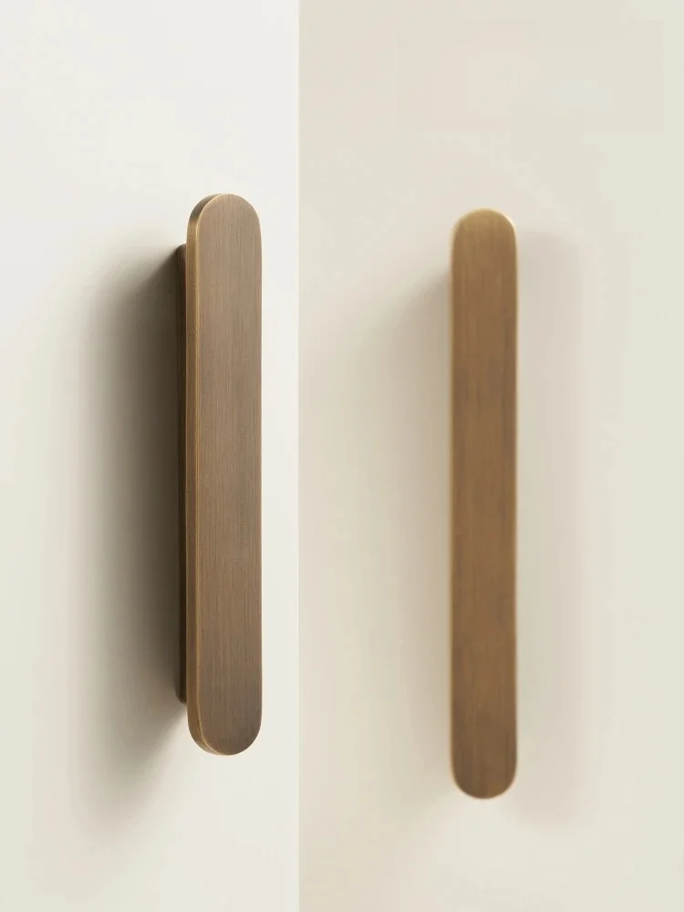 Nurlin massief messing effen moderne stijl antiek brons kast kledingkast lade knoppen meubelgreep T-bar - afbeelding 2