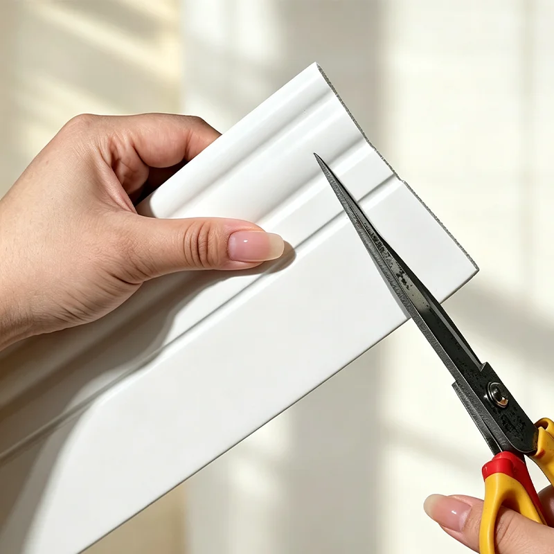 1 Roll Of 5-Meter Self-Adhesive 3D Decorative Wall Sticker, 3mm Thick PVC Skirting Board, Elegant And Minimalist style.