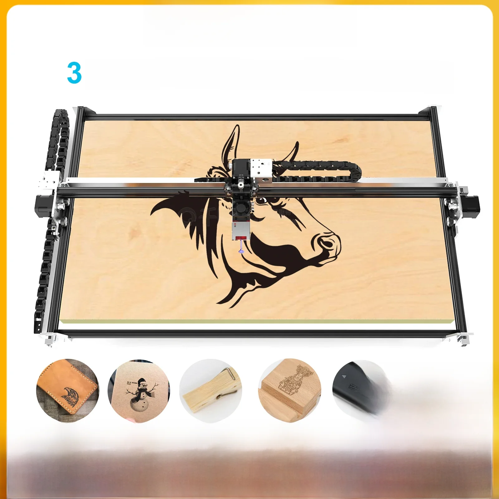 NEJE 3 Max E40 Máquina De Corte 3D Laser Gravador Ferramentas 810*460mm Faixa Impressora De Gravura