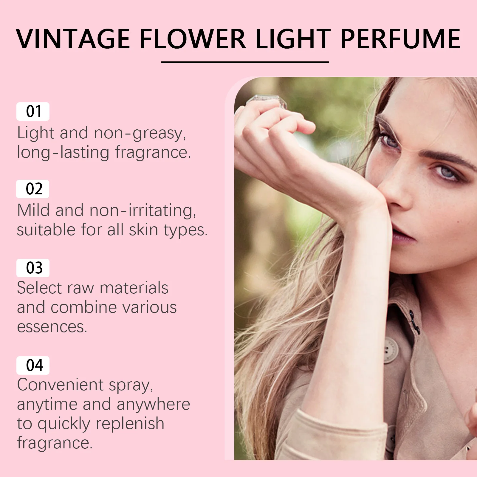 น้ำหอมโรเซลิส 50 มล. กลิ่นดอกไม้หรูหรา หอมติดทนนาน กลิ่นหอมธรรมชาติ สดชื่น ดึงดูดใจ เหมาะสำหรับออกเดท สร้างเสน่ห์โรแมนติก น้ำหอมกลิ่นดอกไม้