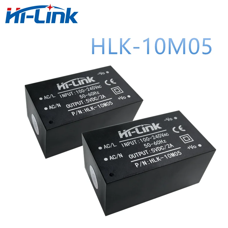 

Free Shipping AC DC 220V to 5V 10W Step Down Power Supply Module HLK-10M05 Hilink Isolated Mini Adjustable Convertor Smart Home