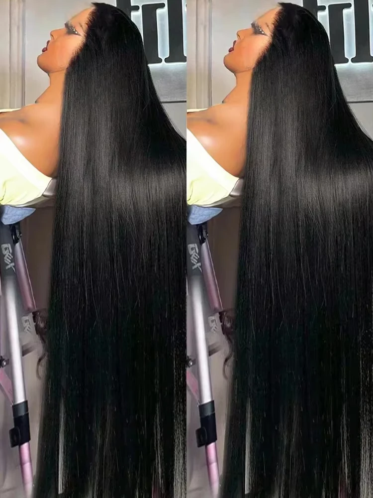 

Mossily 250 Density 13x6 HD Transparent Bone Straight 30 40 Inch Lace Front Human Hair Wigs Brazilian Lace Frontal Wig For Women