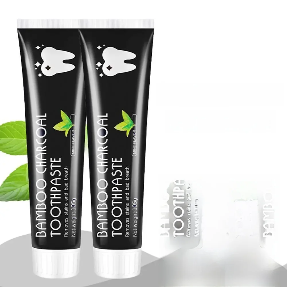 Dentifrice noir en bambou pour le blanchiment des dents, nettoyage en profondeur, charbon de bois tout usage, 1 pièce