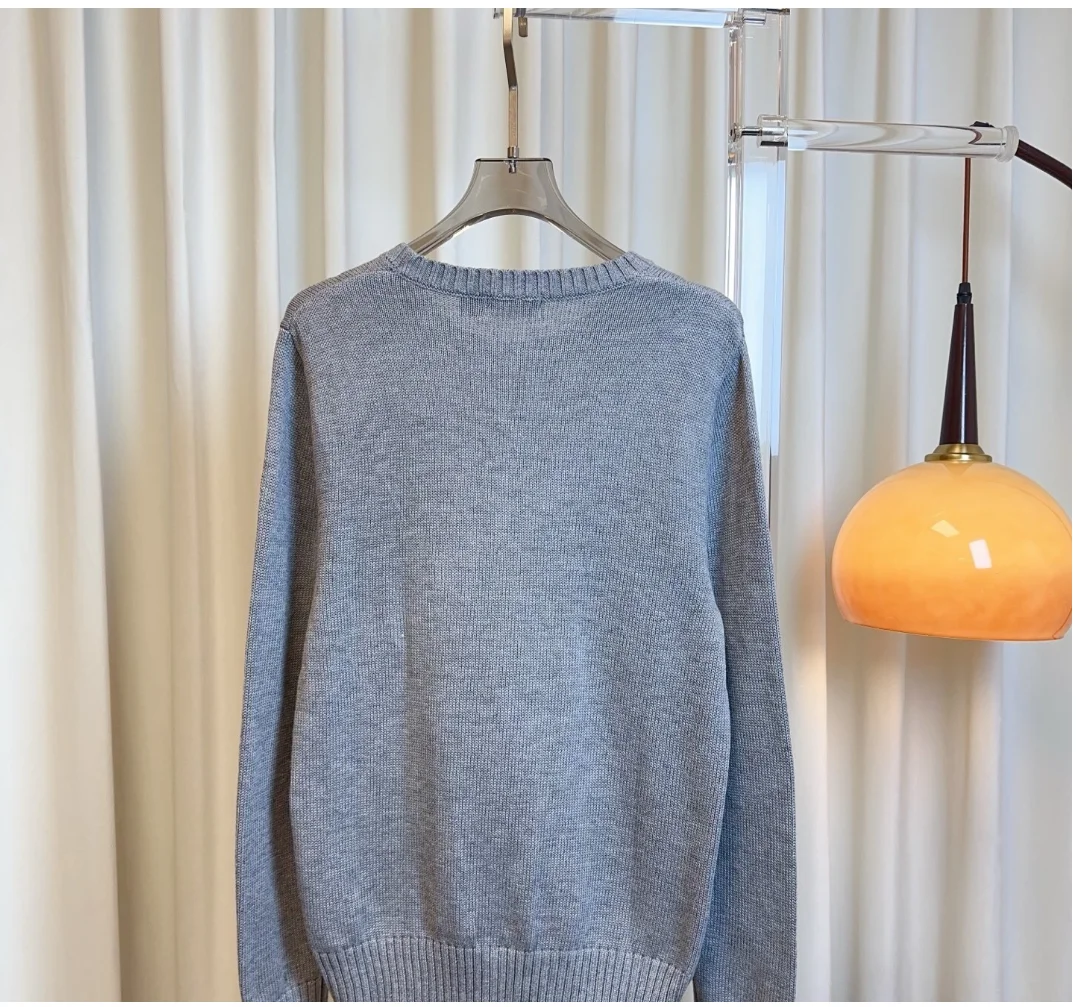 

25 Fall/Winter New Style Casual Cartoon Wool Long-Sleeved Sweater Knitted Cardigan Round Neck Pullover Top