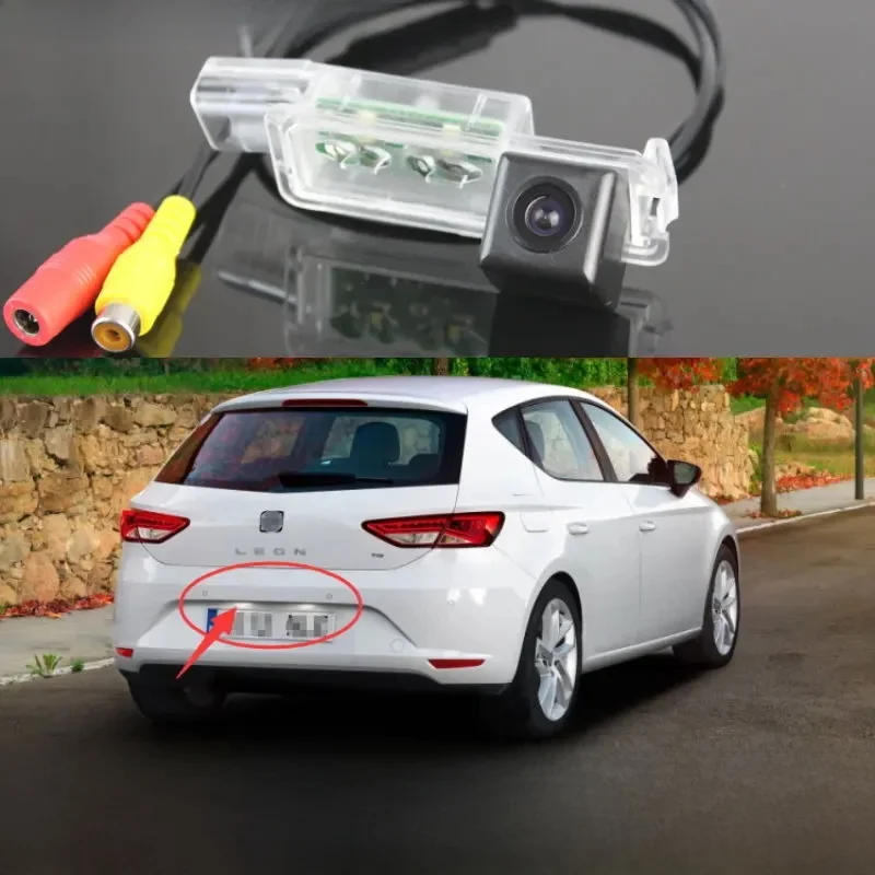 Kamera cofania Yeshibation do SEAT LEON MK3 hatch coupe 2012~2017 2013 2015 Night Vision Kamera cofania Kamera rejestracyjna — zdjęcie 2