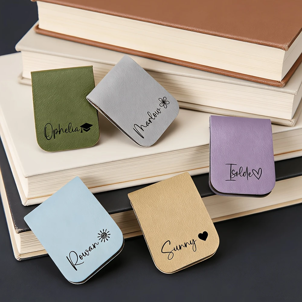 Custom Magnetic Bookmark Personalized Name Text Page Clip for Books Notebooks and E-Readers Multi-Purpose Reading Accessory