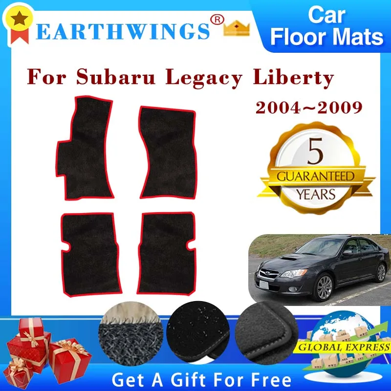 For Subaru Legacy Liberty 2004~2009 2005 Car Floor Mats Panel Footpads Carpets Cover Foot Pad Stickers Auto Interior Accessories