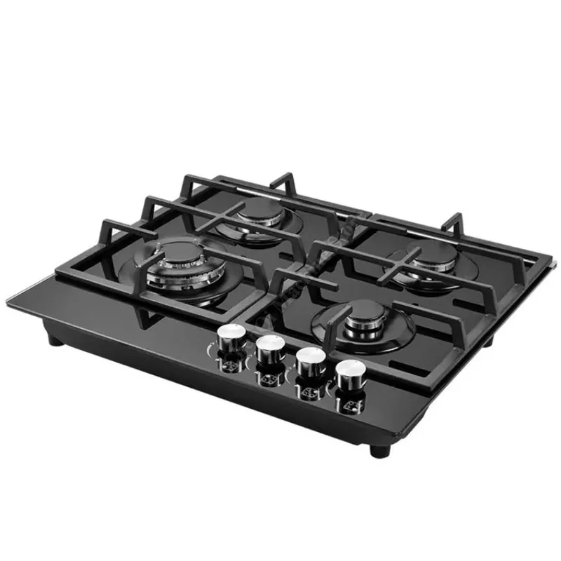 Cooktop Gas 4 Burners Home  Commercial Gas stovetop Stainless steel Gas Stove Gas Hob Stovetop Tempered Glass Cooktop