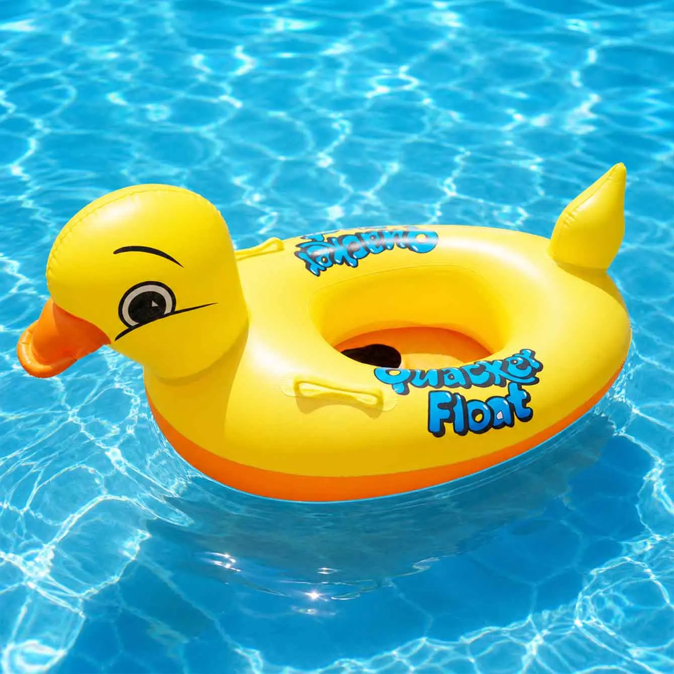1PC Inflatable Duck Pool Float Seat With Handles PVC Swim Ring for Beach Pool Summer Water Fun view 4