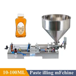 110V/220V 10-100ml Pneumatic Paste Filling Machine Cream Viscous Liquid Honey Sauce Bottle Filler Cosmetic Beverage