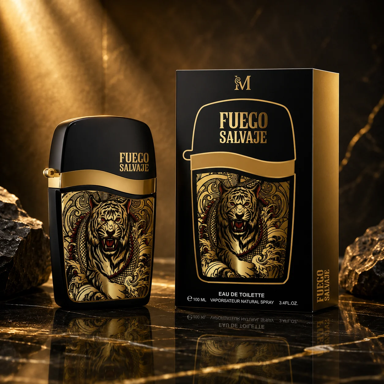 Wild Fire 100ml – Montage Brands. Herrenduft Eau De Toilette, Intensiver Holzig-Würziger Duft mit Noten von Zitrus-Limonen, Frischem Linalool, Citronellol, Würzigem Citral und Warmem Eugenol