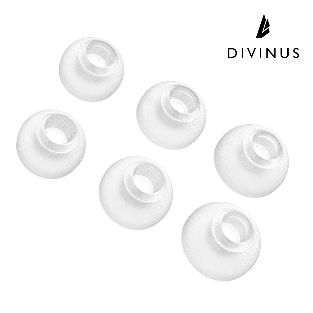 Divinus Velvet Eartips For TWS Wireless Earphone, Comfortness Low Pressure Wider loop Earbuds Ear tips For 3mm-5mm Nozzle