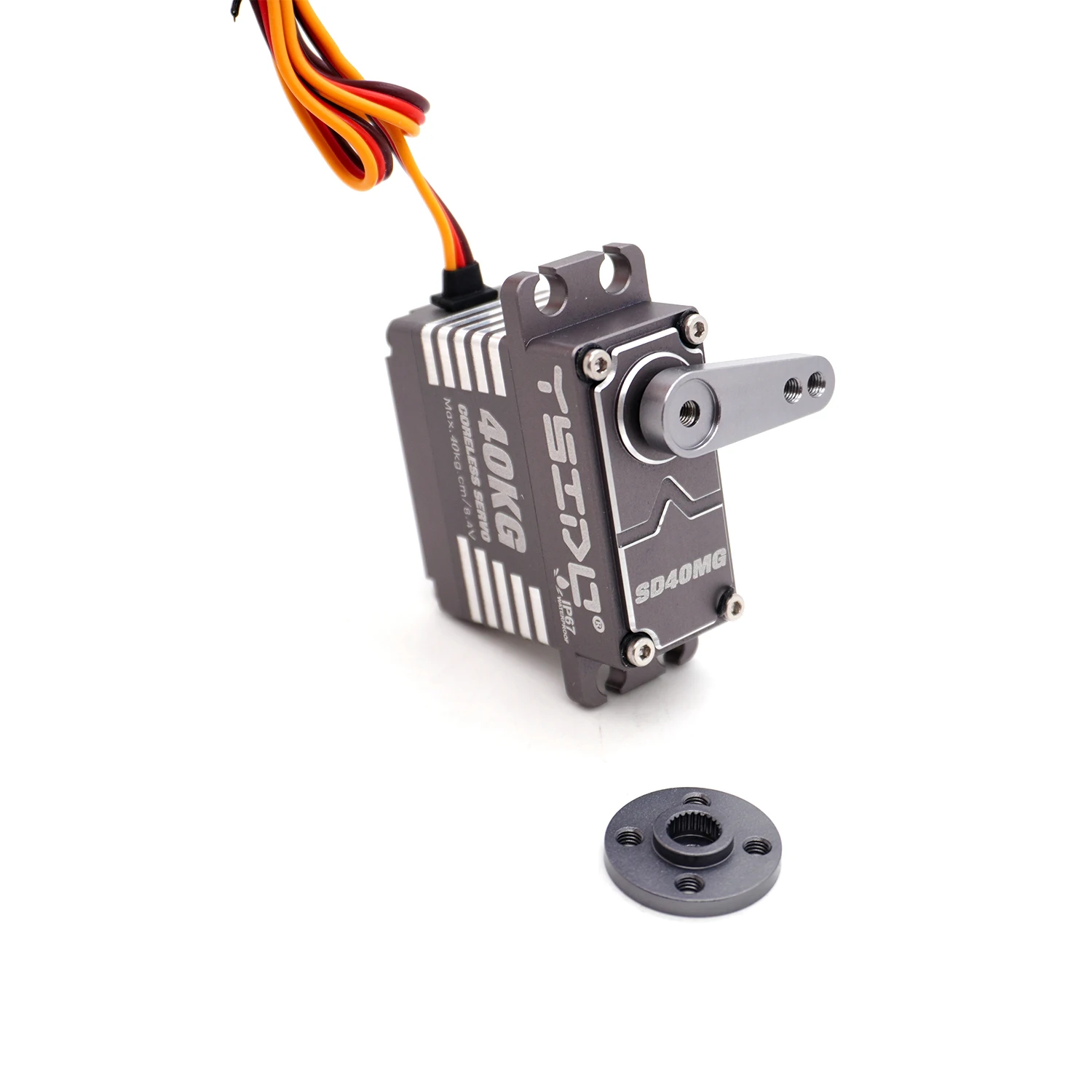 1/8 1/10 RC Automodel Onderdelen Waterdicht IP67 Servo SD40MG 40KG 180 °   Digitale servo Volledig aluminium behuizing Servo roestvrijstalen tandwiel