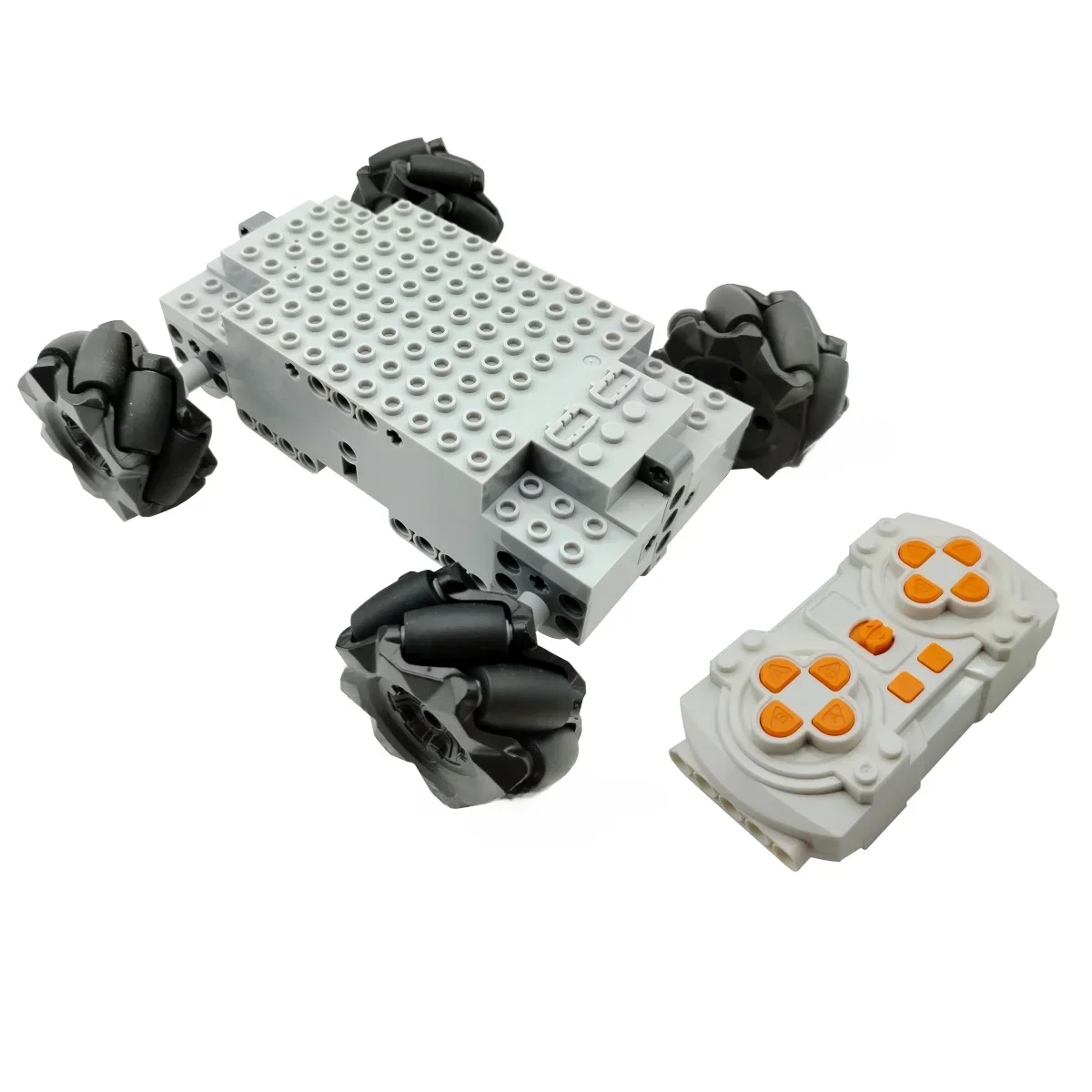 Technische MOC EV3 Mecanum Wielen 4WD elektrische bouwsteen RC Voertuig Universele Omnidirectionele Banden EV3 Educatief Speelgoed - afbeelding 2