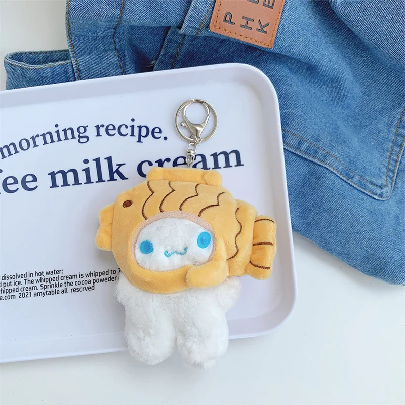 Sanrio Hello Kitty Plüsch-Schlüsselanhänger, Yugui-Hunde-Design, Schwimmring Hello Kitty Cartoon süßes Mädchen Geschenk Geburtstagsgeschenk