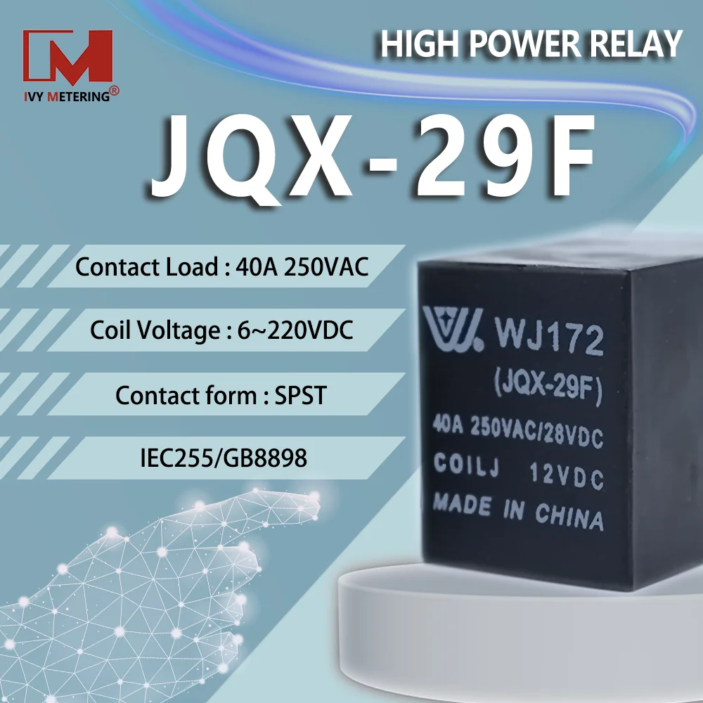 

JQX-29 Repair Electromagnetic power relay 6PIN PCB Mount 12V 40A Relay jqx 29f WJ172 for Household Appliances