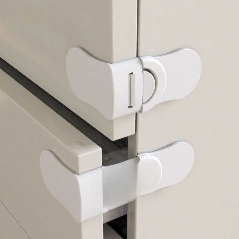 3/4/5Pcs Children Safety Drawer Lock Kids Anti-Pinching Hand Cabinet Drawer Locks Home Security Protection Plastic Locker Buckle
