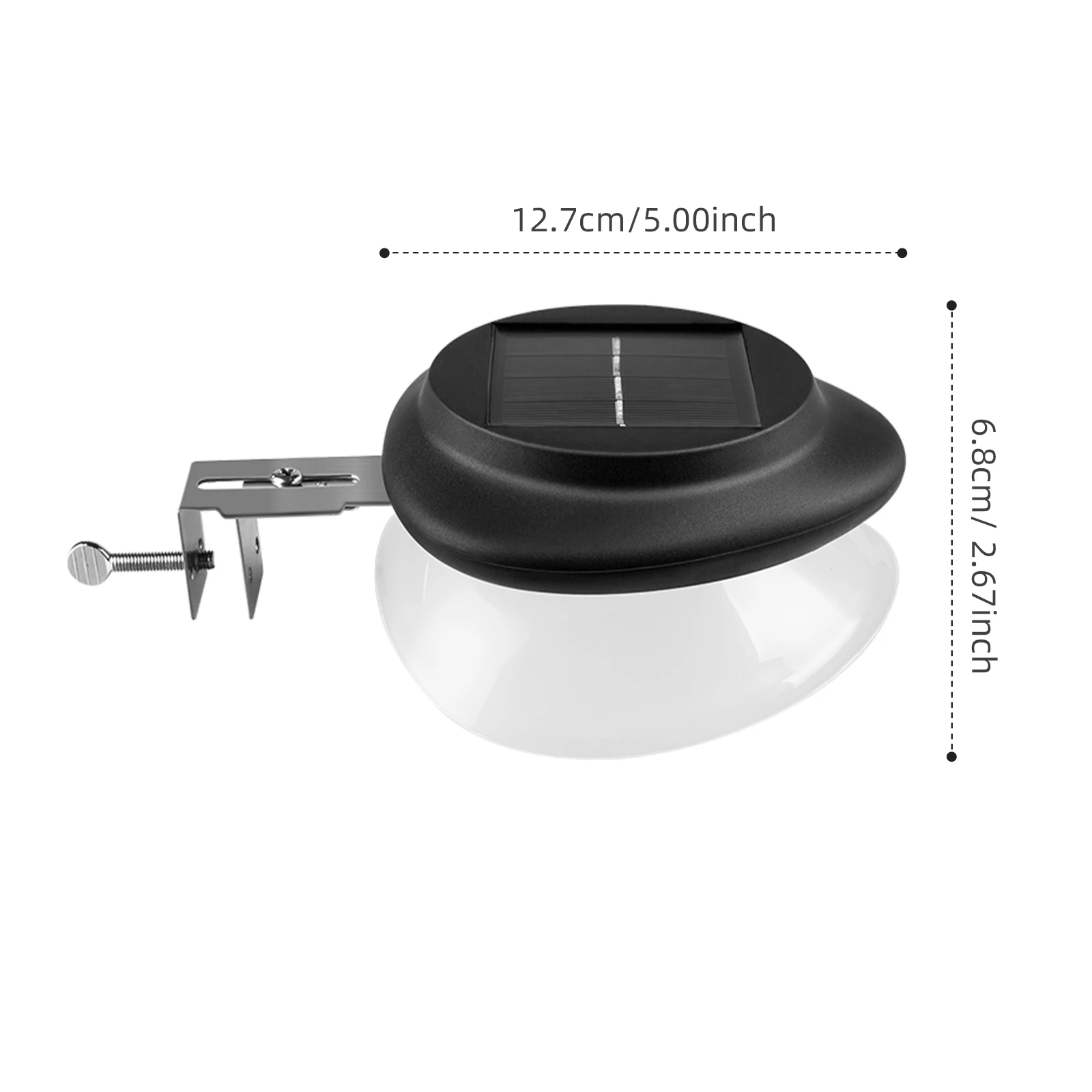 Luminária de parede solar para cerca, 4 pacotes, 9 LED de luz quente externa à prova d'água movida a energia solar, para cerca, jardim, caminhos e pátios