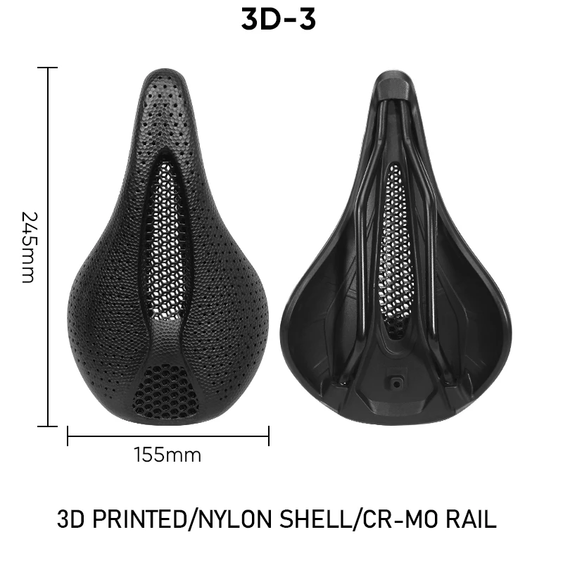 BUCKLOS-3Dプリントナイロンバイクサドル,通気性レーシングバイク