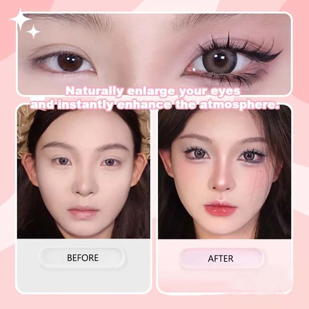 3D うっすらとしたつけまつげ – DIY 粘着式、接着剤内、簡単に貼り付け、再利用可能、柔らかく、軽量、自然なふわふわの外観 Dai 用