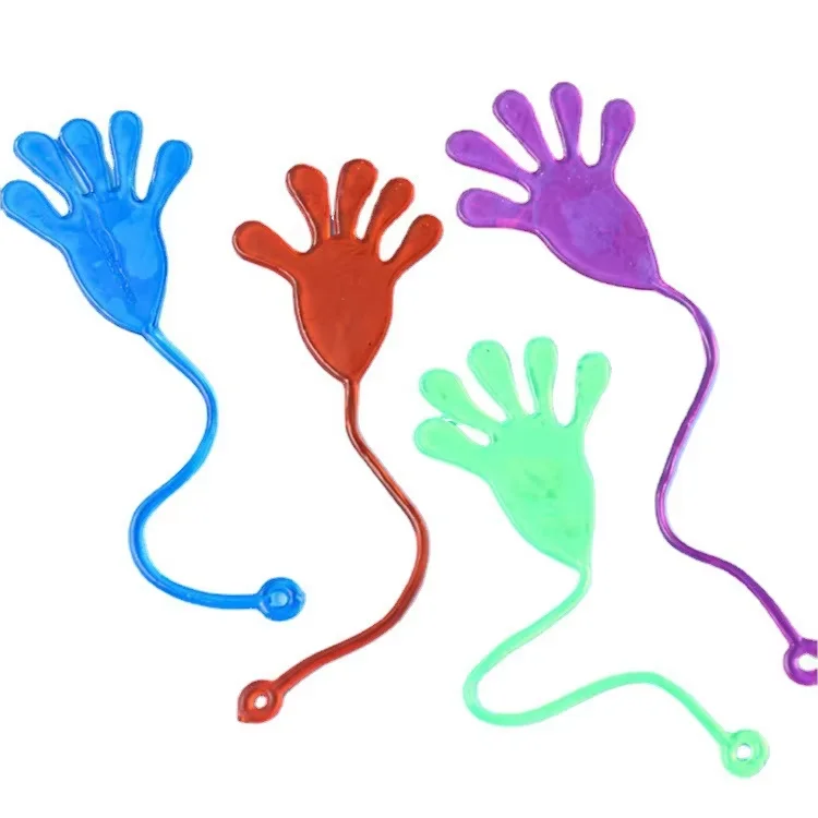 Set of Pcs Glitter Sticky Hands Toys Elastic Squishy Slap Palm Novelty Party Favors Gift Supplies Funny Palm Toy