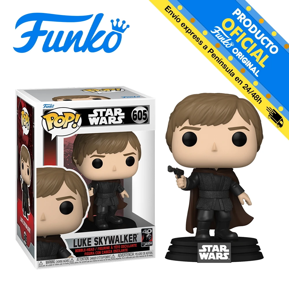 Funko Pop! Star Wars: The Return of the Jedi 40th -Luke Skywalker, 70749, 605, original, toys for boys, girls, gifts, collector, figures, dolls, store, with box, new, official license