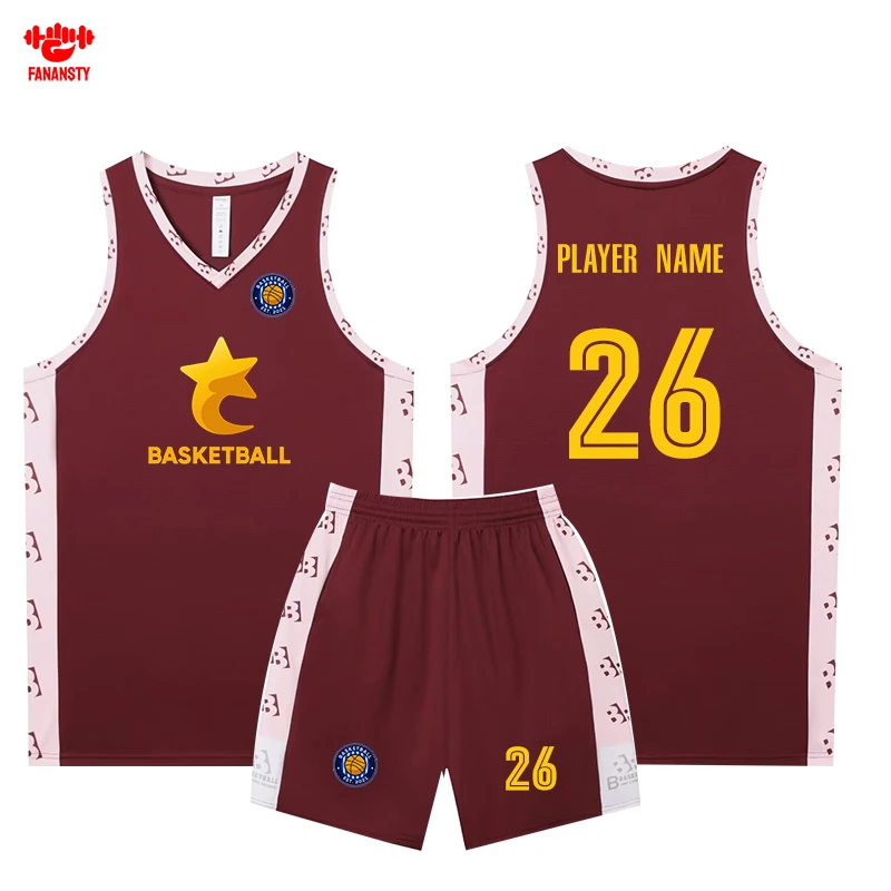 Uniform Clothing Basketball Jerseys Set For Men Kids Youth New Season  Size Breathable Quick-dry Sports Custom