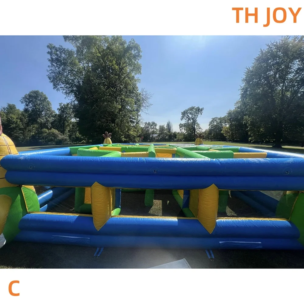 9x9x2mH opblaasbare Halloween huanted huis aangepaste opblaasbare maïs doolhof Labyrint arena laser tag games met blower