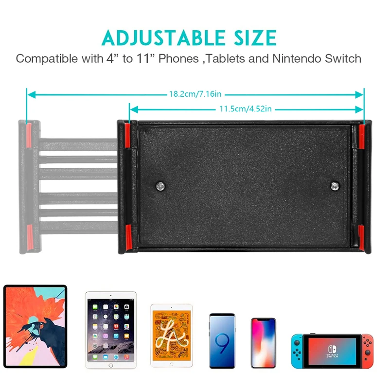 Homhu Car Tablet Holder Adjustable Car CD Slot Tablet Bracket 6-11 Inch Mobile Phone Car Holder Mount Stand Rotatable For Xiaomi