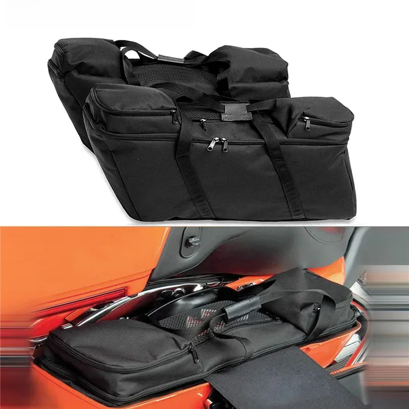 Wewnętrzne torby motocyklowe boczne torby bagażowe wkładki do sakw Tour Pack dla Harley Touring Electra przemieszczanie się po ulicy Road King 1993-2023 — zdjęcie 2