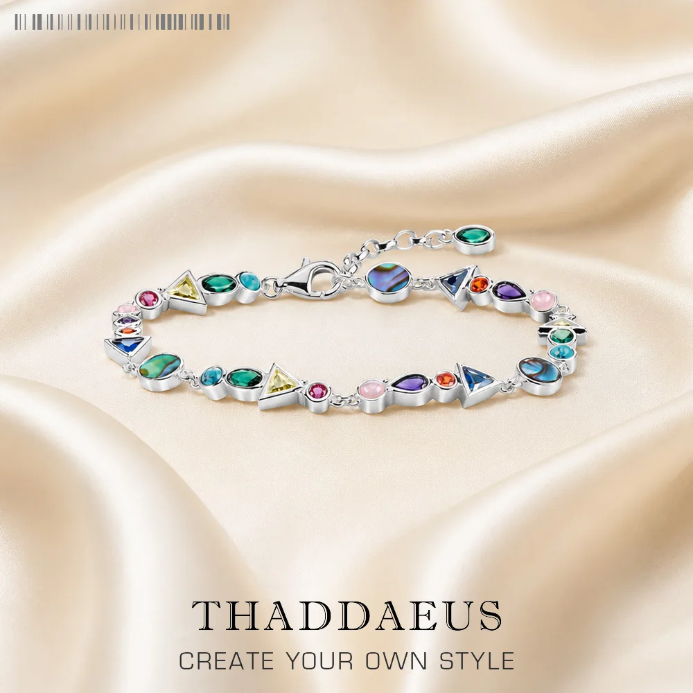 Paradise Journey – Bracelets à maillons colorés en argent Sterling 925, bijoux à la mode, cadeau Boho pour femmes, nouvelle collection