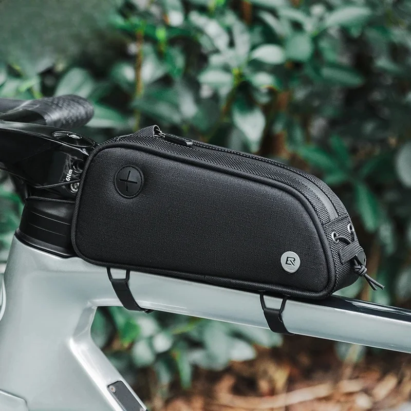 AliExpress ROCKBROS Bicycle Bag 1.3L Portable Frame Front Tube Cycling Bag Waterproof MTB Road Bicycle Pannier Black With Headphone Jack