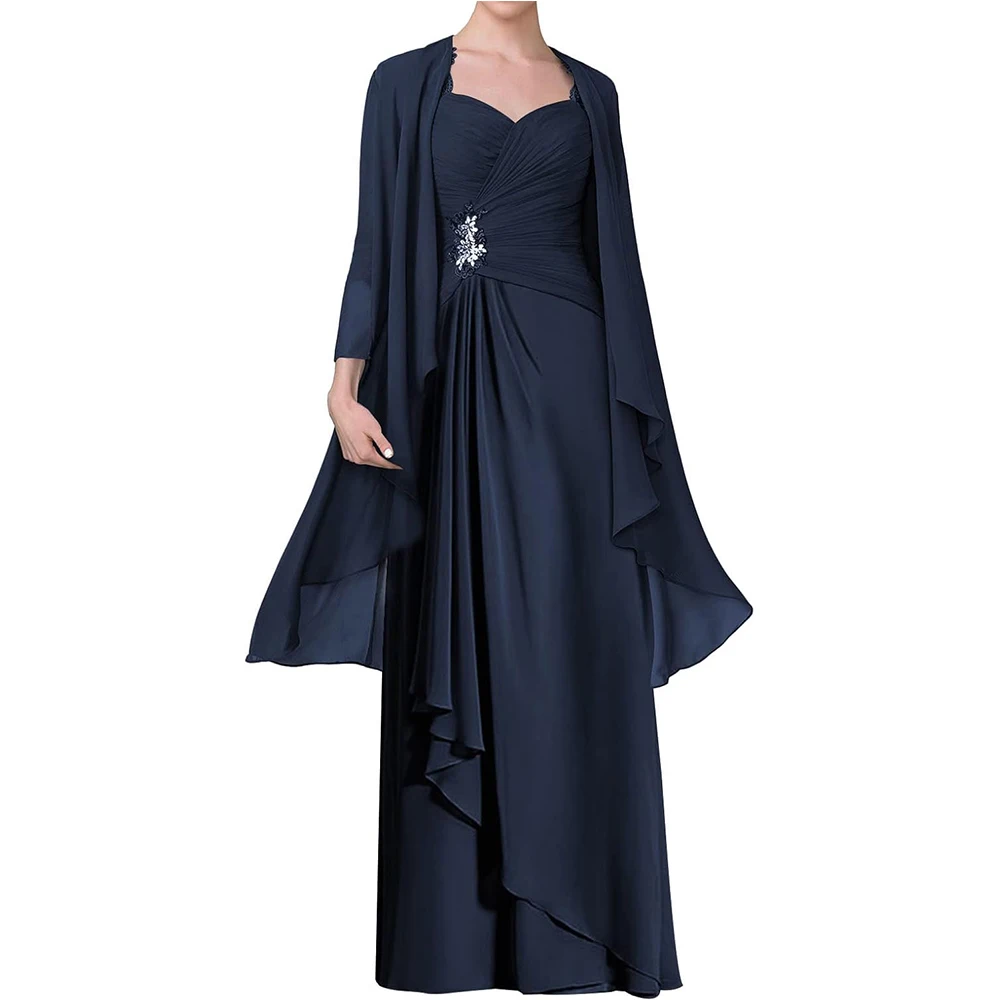 

Customized Mother of the Bride Dresses Chiffon Floor Length A-Line Wedding Guest Dress for Women Elegant Evening Party Gowns