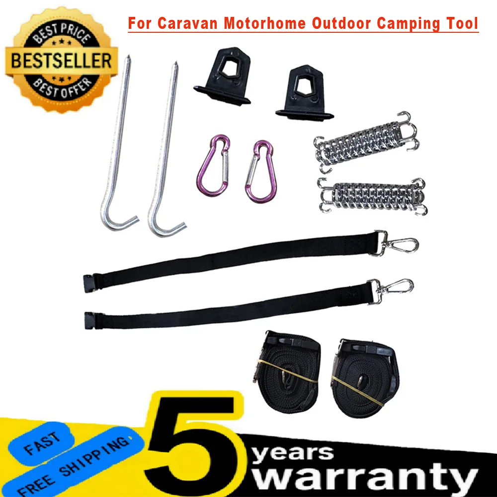 

For Fiamma Awning Tie Down Kit New Type S Black Outdoor Camping Tool For F35 F45 F65 Caravan Motorhome