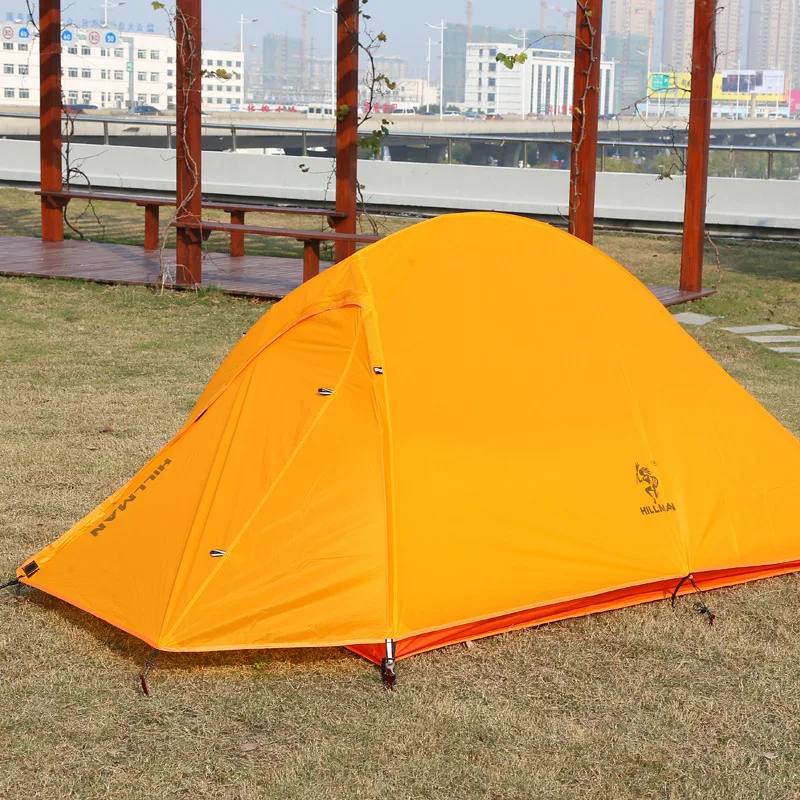 20D nylon 1 2 people camping tent lightweight outdoor backpacking cycling travel hiking tent waterproof