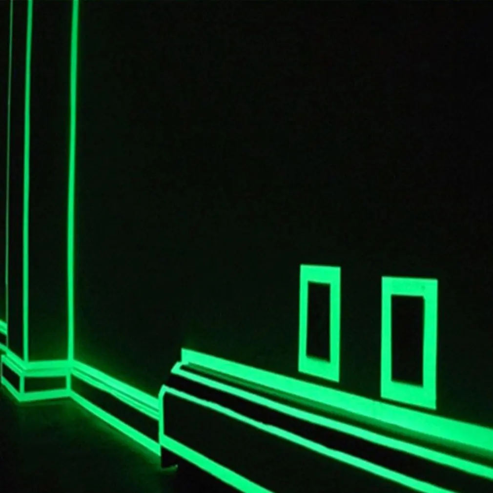 Luminous Tape 1.5cm*1m 12MM Self-Adhesive Tape Night Vision Glow In Dark Safety Warning Security Stage Home Decoration Tapes
