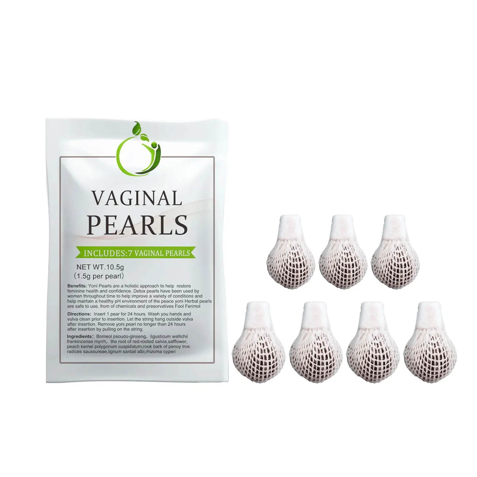 Vaginal Detox Pearls Pills Cotton Medicinal Clean Emale Body Removal Impurities Firming Slimming Pearl Health Care Products 7pcs