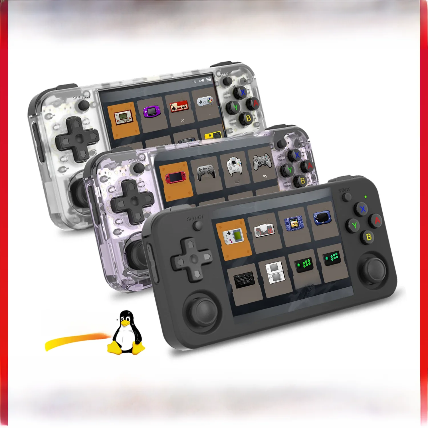 Anbernic RG35XX H Handheld-Konsolen zum Spielen von Videospilen, 3,5-Zoll-IPS-640*480-Bildschirm, Retro-Spielkonsole, 3300 mAh, 5000+ Spiele