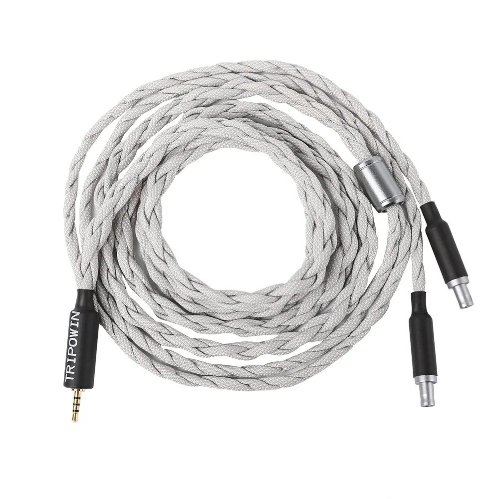 Tripowin Altura 26AWG high-purity single crystal copper silver-plated headphone upgrade cable 1.5m Long — 2