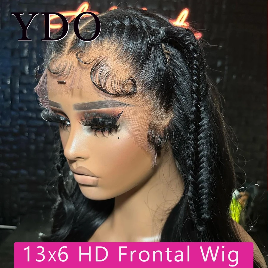 

250% Body Wave 13x6 HD Lace Frontal Wigs Human Hair Pre Plucked 13x4 HD Transparent Lace Frontal Closure Wigs For Black Women