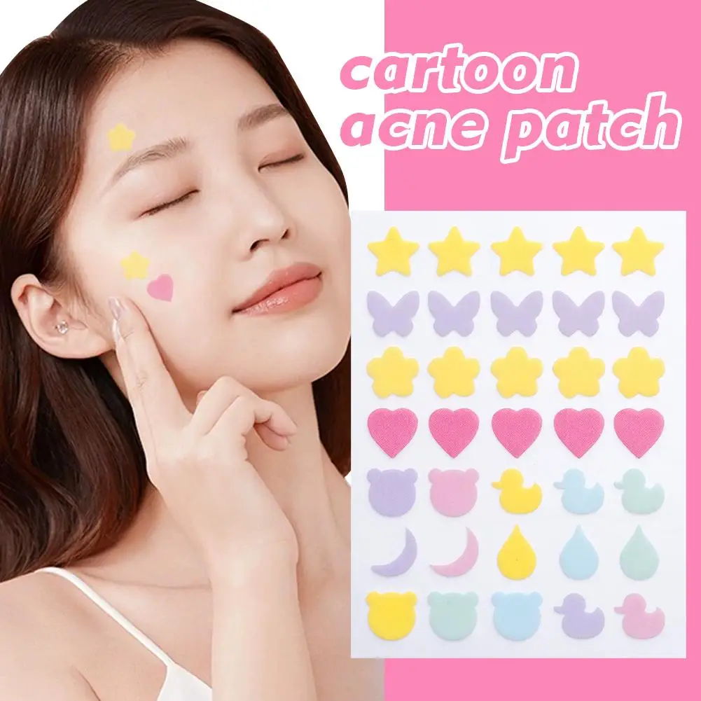الملونة حب الشباب التصحيح متعدد الأشكال PE لطيف العيب ملصقات غير مرئية تنفس العناية اليومية بالبشرة الغروانية المائية بثرة بقع