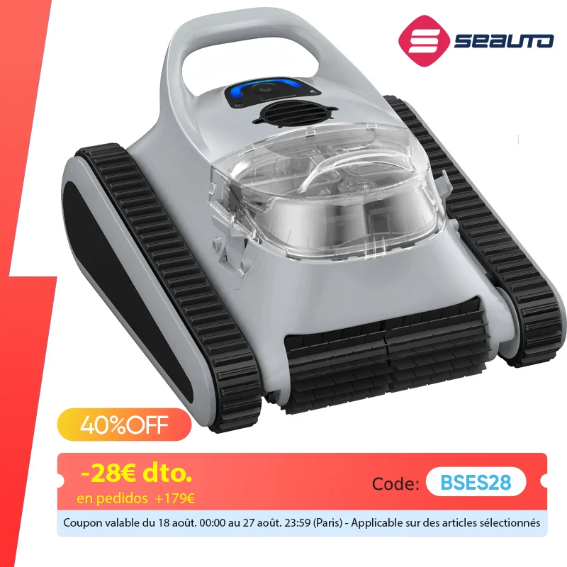 2025 Seauto Se Se Se Pulitore per piscine automatico senza fili con pianificazione dei percorsi, per piscine interrate e fuori terra